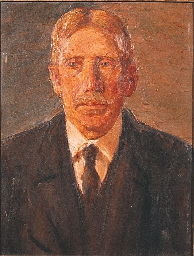 August Kutterer - Portrait eines Mannes, Brustbild, August Kutterer, Vater des Künstlers (Fr. Rastetter)
