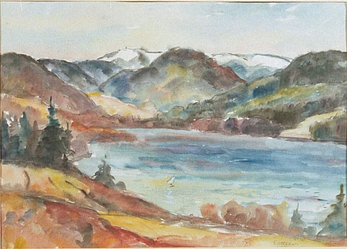 August Kutterer - See zwischen Bergen, Mummelsee