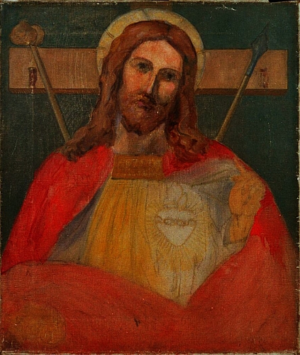 August Kutterer - Christusdarstellung mit Kreuz und Schmerzensinsignien