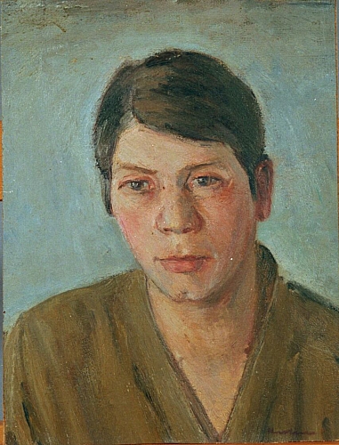 August Kutterer - Frauenportrait, Elise Kutterer