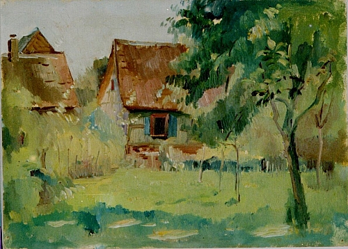 August Kutterer - Bauernhaus mit Garten