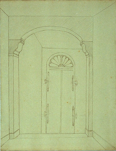 August Kutterer - Skizze eines Torbogens und einer Tür