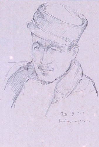 August Kutterer - Bildnis eines Soldaten, Münsingen