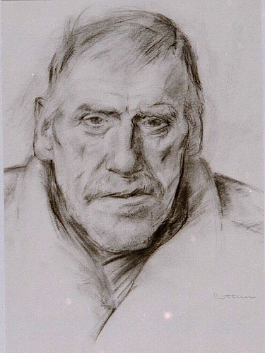 August Kutterer - Portrait eines alten Mannes