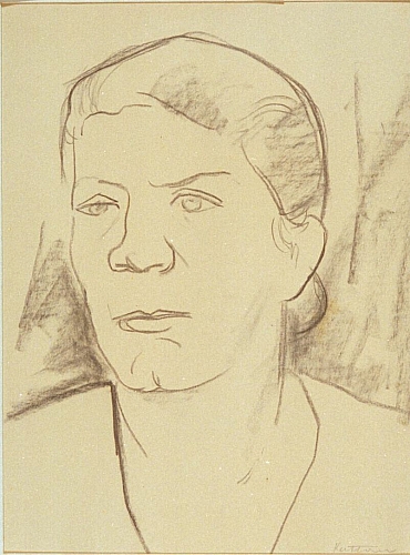 August Kutterer - Portrait einer Frau, Elise Kutterer