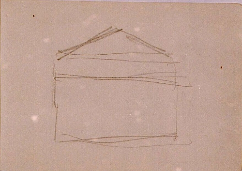 August Kutterer - Skizze eines Hauses