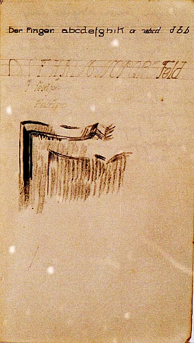 August Kutterer - Skizze einer Schreibübung