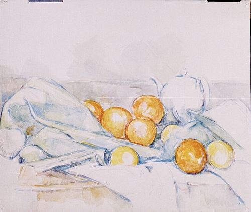 August Kutterer - Stilleben mit Orangen und Teekanne
