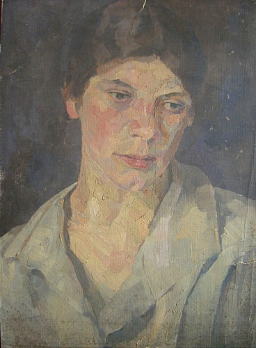 August Kutterer - Portrait einer jungen Frau, Brustbild