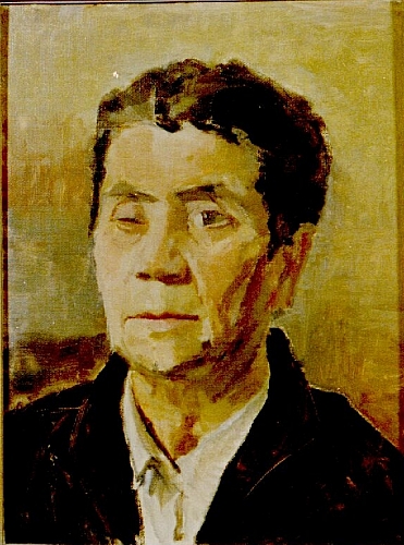 August Kutterer - Künstler Mia Leinberger:
<br>Portrait einer Frau, Elise Kutterer, Brustbild
<br>
<br>