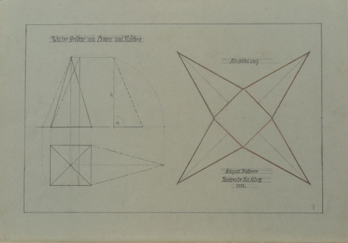 August Kutterer -  Geometrische Zeichnungen während der Ausbildung