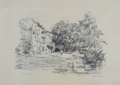 August Kutterer - Herrenhaus mit Park und Gärtner