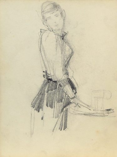 August Kutterer - Oberkörper einer Frau