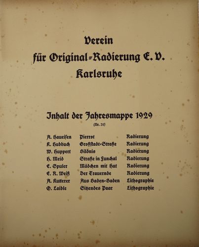 August Kutterer - Deckblatt für folgende Bilder