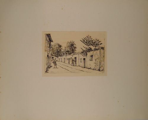 August Kutterer - Künstler Prof Hans Meid (1883-1957): Straßenszene auf der Insel Madeira 