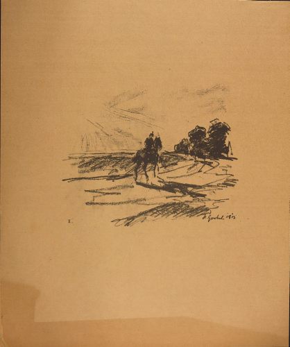 August Kutterer - Künstler Prof Hermann Goebel (1885-1945): Reitender Soldat 1915