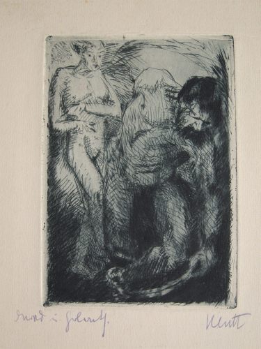 August Kutterer - Künstler Prof Karl Kluth (1898-1972): Nackter Mann und Frau