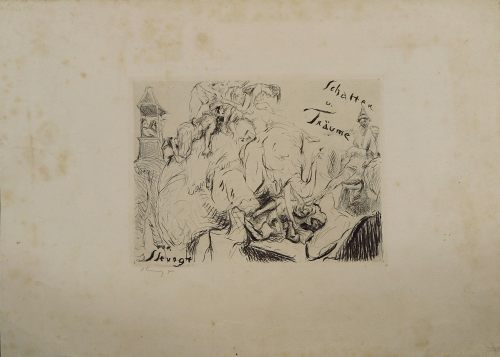 August Kutterer - Künstler Prof Max Slevogt (1868-1932): Elefanten und Menschen