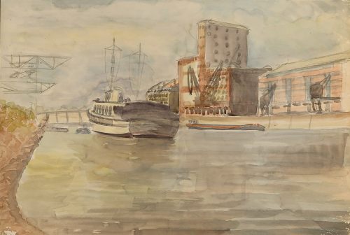 August Kutterer - Rheinhafen Karlsruhe (Studie)