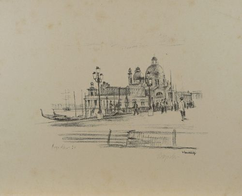 August Kutterer - Künstler Bogislav: Ansicht von Venedig